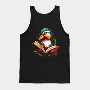 Mandarin Duck Reads Book Tank Top